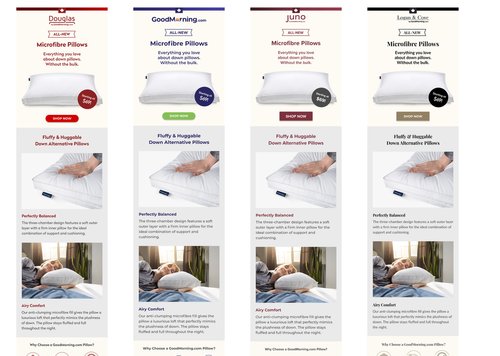 Microfibre Pillow Email Design